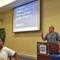 Augusta University men’s basketball coach speaks at a local business meeting